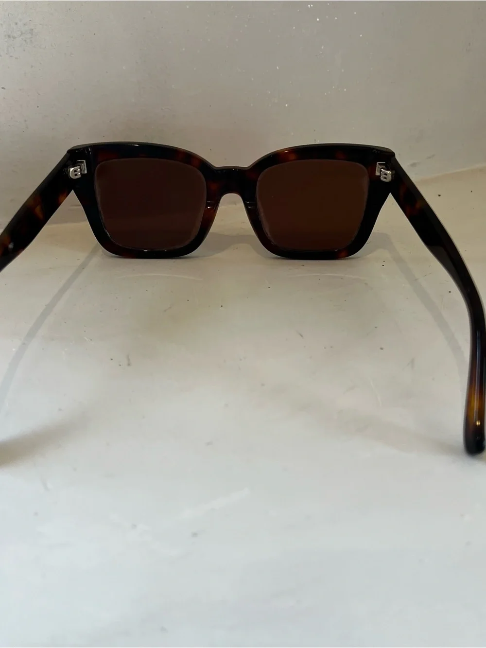 Tortoiseshell Square Sunglasses - Brown Lenses